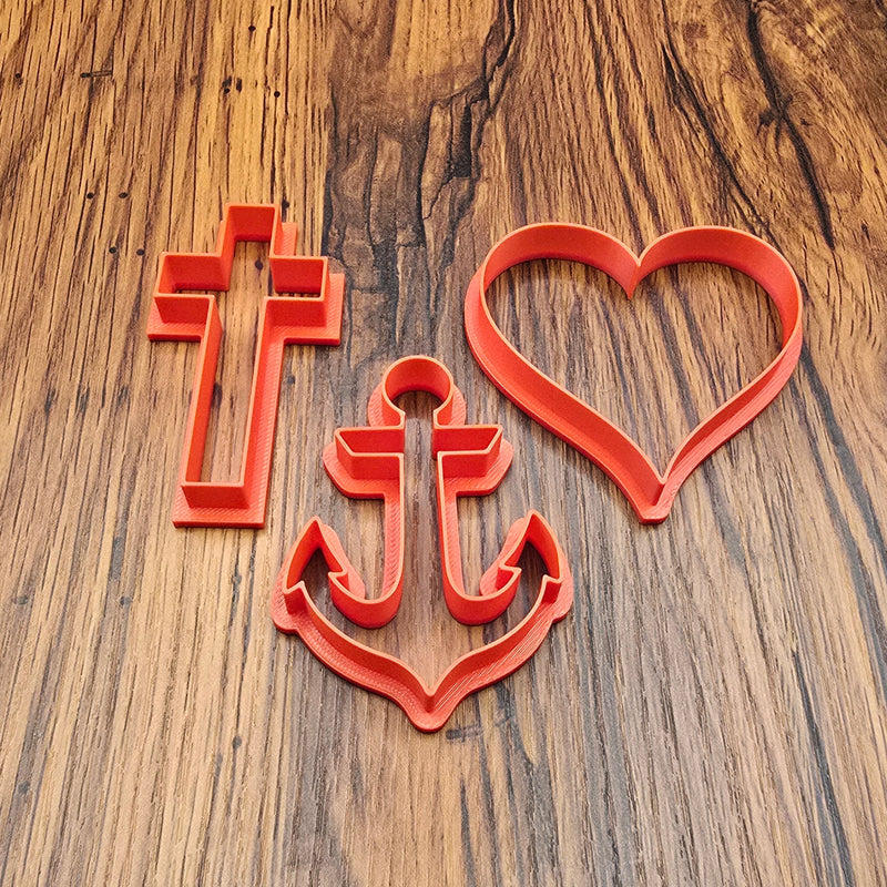 Udstikker sæt - Tro, Håb og Kærlighed