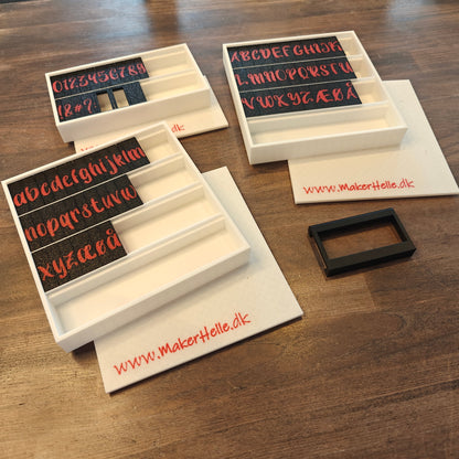 Alfabetstempler PletSkud - Komplet sæt