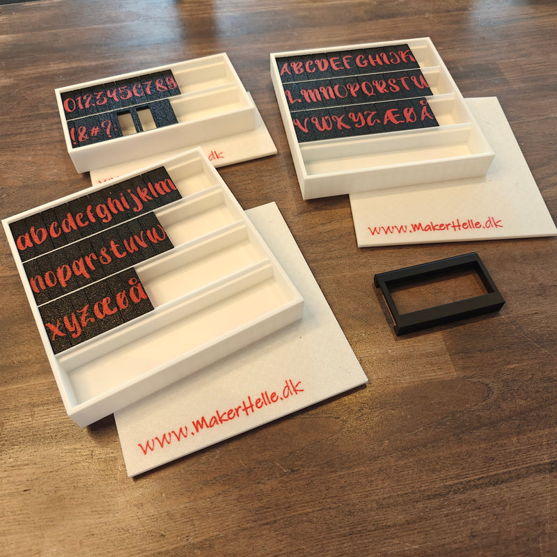 Alfabetstempler PletSkud - Komplet sæt