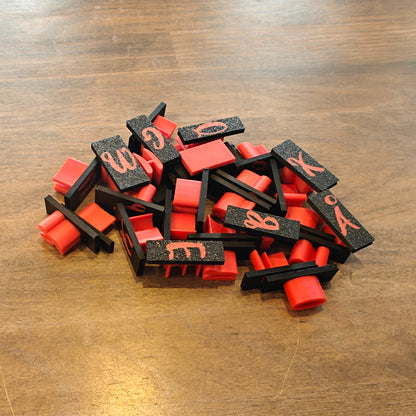 Alfabetstempler PletSkud - Små bogstaver