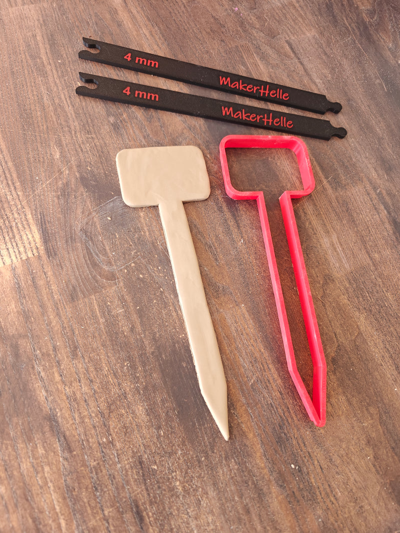 Udstikker til keramik - Blomsterpind Firkant