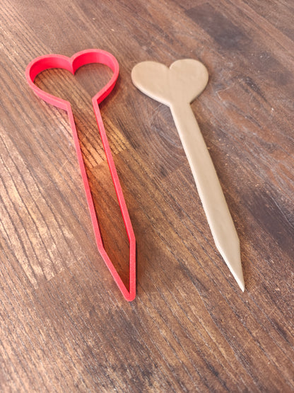 Ceramic cutter - Flower stick Heart