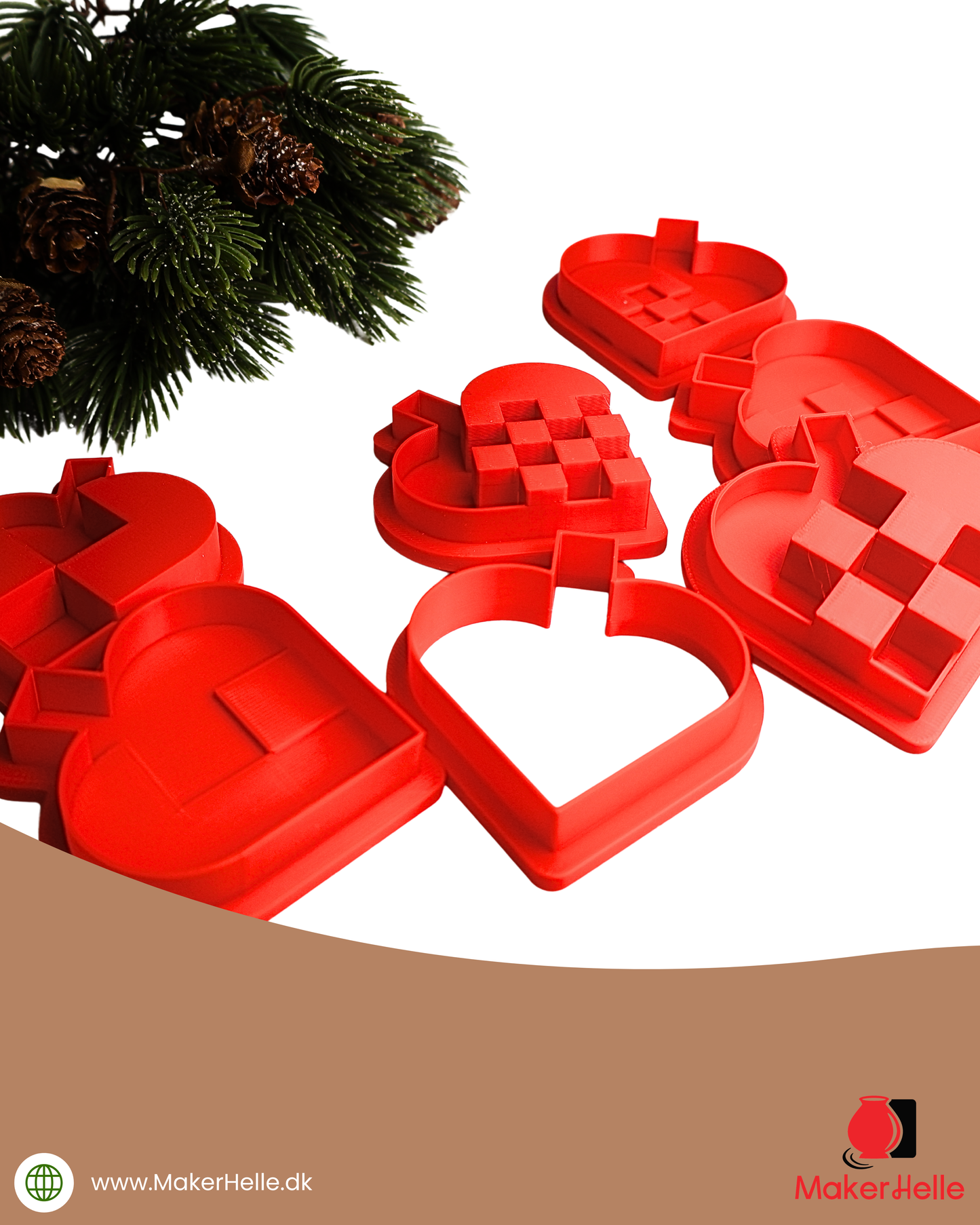 Christmas cutter - Christmas heart with embossing