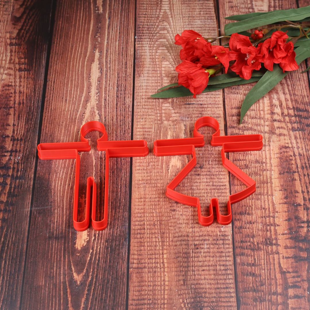 Udstikker til keramik - Mand og dame