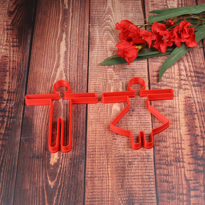 Udstikker til keramik - Mand og dame