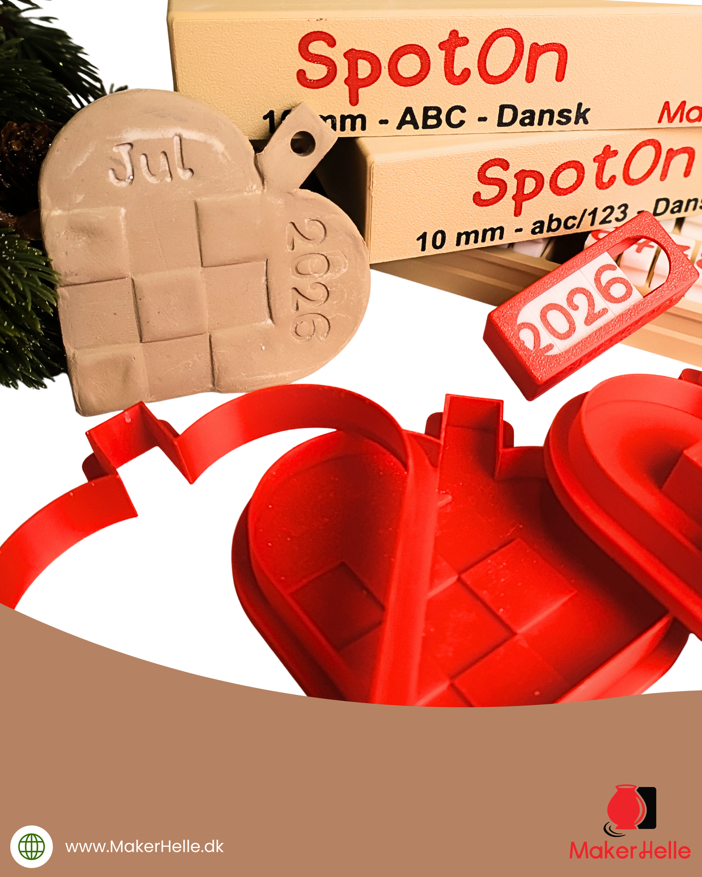 Christmas cutter - Christmas heart with embossing